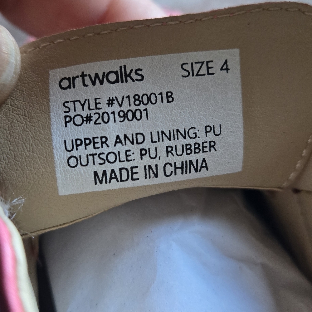 Artwalks Pink and Red Baby Walker Shoes - Picture 4 of 7